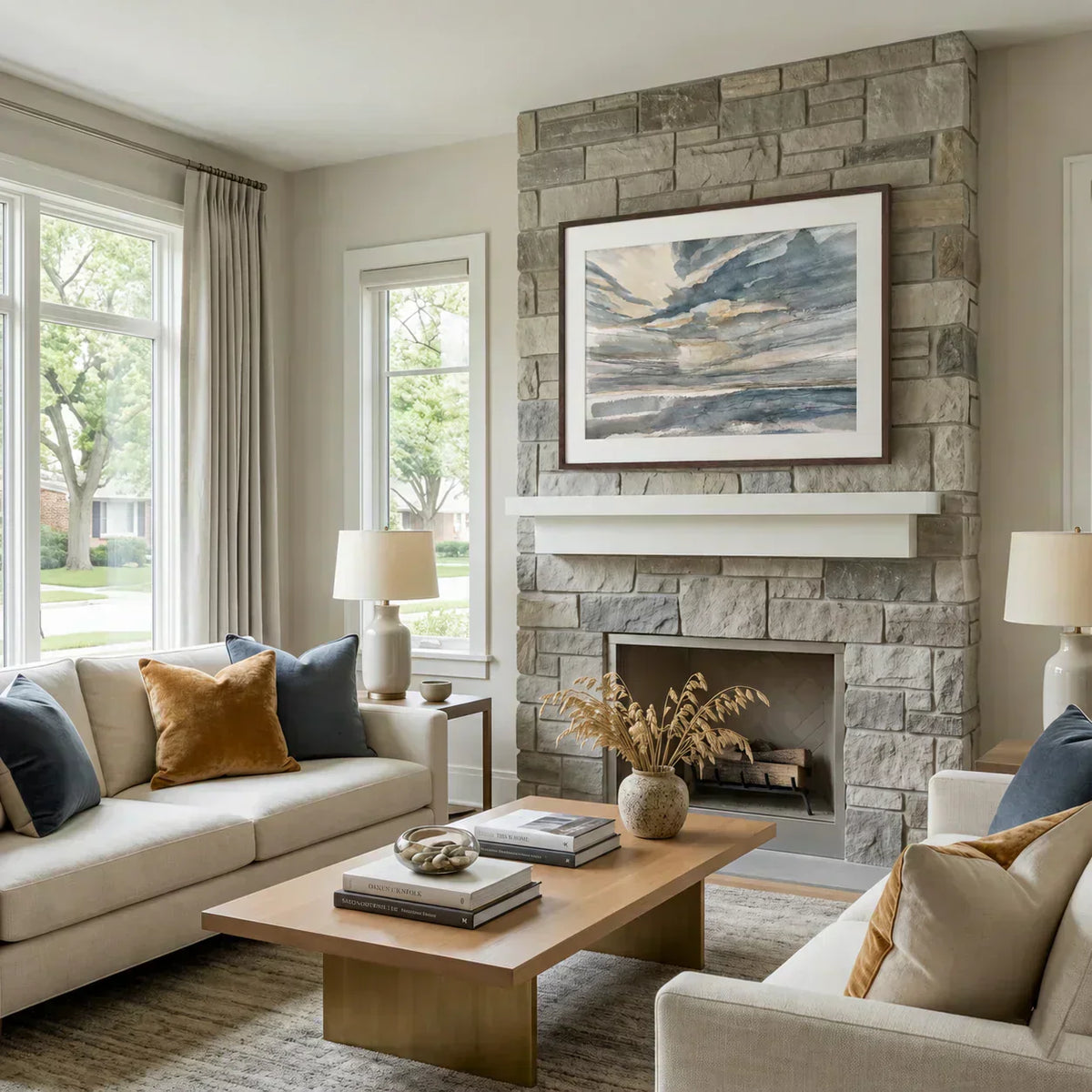 How to Choose the Perfect Fireplace Artwork for a Modern Minimalist Living Room