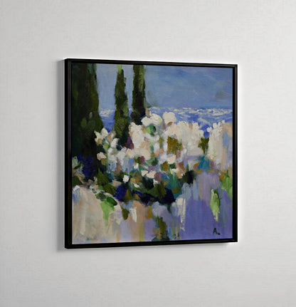 White Blossoms in the Forest Light