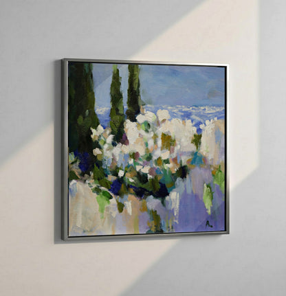 White Blossoms in the Forest Light