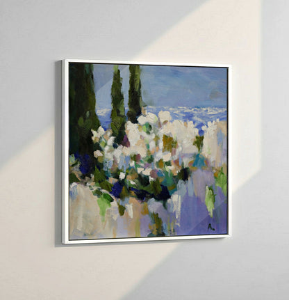 White Blossoms in the Forest Light