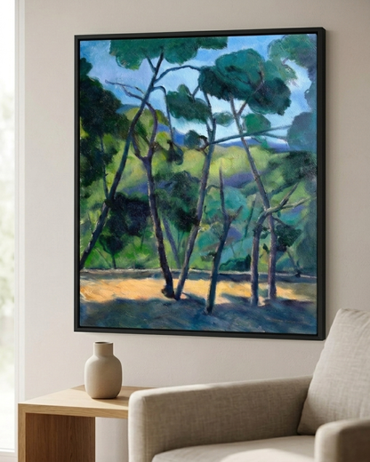 Pines in Blue Light